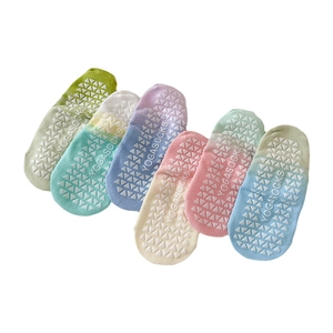 Set di 6 paia di calze da yoga antiscivolo sfumate con grip in silicone e cotone traspirante