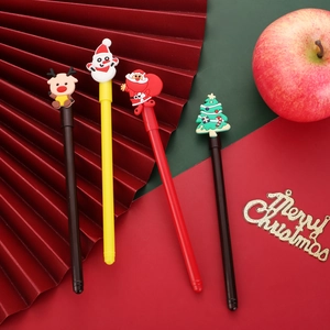 Lot de stylos de Noël avec figurines de Père Noël et renne pour papeterie scolaire