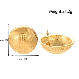 Boucles d'oreilles feuilles triangulaires dorées en acier inoxydable chic