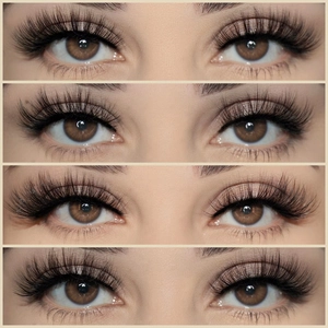 3D Faux Mink False Eyelashes Natural Long Thick Synthetic Fiber Handmade Wispy Soft Reusable Eye Makeup Tools