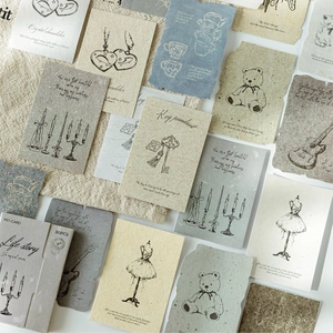 30pcs vintage life story decorative paper with hand-drawn illustrations and retro art