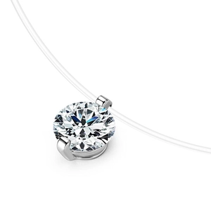 Elegant s925 sterling silver mermaid tear necklace with brilliant cut moissanite pendant