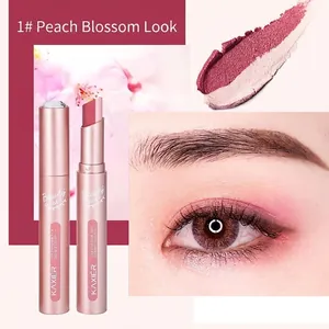Ombretto stick bicolore sfumato KAXIER impermeabile per un trucco occhi pesca duraturo