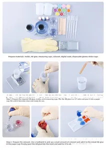 DIY epoxyhars set met grote siliconen mallen en gereedschap voor unieke woondecoraties