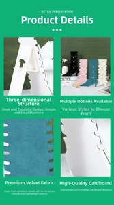 Foldable boot-shaped jewelry display stand with velvet finish for necklace storage