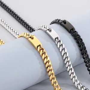 Cuban Link Necklace And Bracelet Jewelry For Men Women Fashion Hip Hop Style Stainless Steel Durable Polished Chain