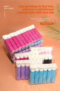 Multiple colors of plastic hair root clips for volume in retail packaging