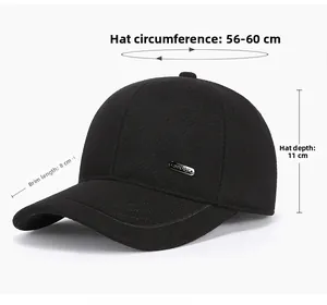 Detail view of black outdoor sports cap with metal SPORT logo and twill texture