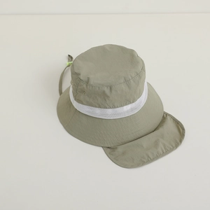 Vue détaillée du chapeau de soleil à séchage rapide avec filet et protège-nuque