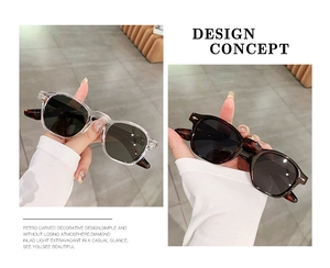 Detail of round frame sunglasses with metal rivets and stylish tortoise shell finish