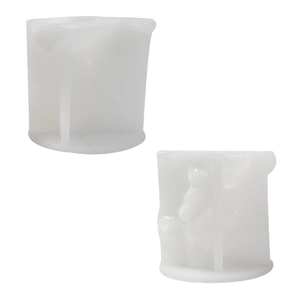 Moule en silicone pour bougies sirène et artisanat en résine, blanc translucide