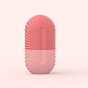 Pink ice face roller detail showing max level indicator and textured silicone surface