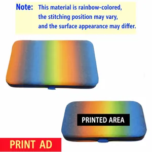 Custodie per set manicure in finta pelle arcobaleno con chiusura a zip
