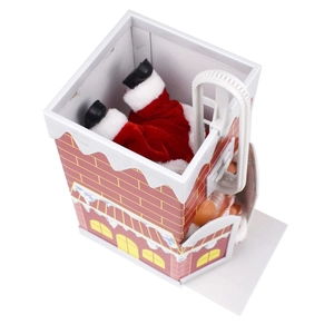 Mechanical internal gear structure of climbing Santa Claus musical Christmas toy