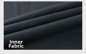Makroaufnahme des hochdichten schwarzen Polyester-Innenfutters für Herren-Casual-Jacken