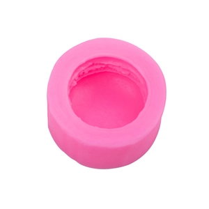 Moule rond en silicone rose pour macarons DIY, savons, bougies et décoration de gâteaux