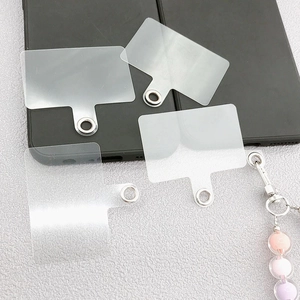 Universeller Handy Lanyard Anschluss Patch Transparent PVC TPU Ultradünnes Pad Mit Metallring Für Handyhülle Nackengurt