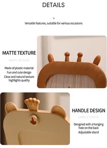 Détails d'un cadre photo créatif de 7 pouces avec oreilles d'animaux et support mural