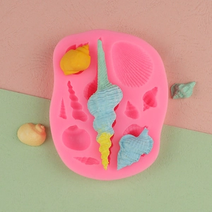 Stampo in silicone a conchiglia per decorazioni fai-da-te in pasta di zucchero e cioccolato