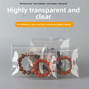 Detailed view of clear PE zip lock storage bags for jewelry moisture protection
