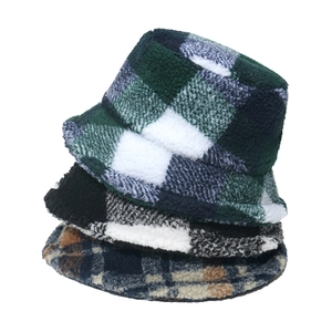 Cappello Pescatore A Quadri Caldo Peluche Lana Di Agnello Accessorio Inverno Autunno Stile Britannico Retro