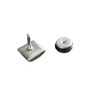 Vintage geometrische quadratische Ohrstecker aus Edelstahl mit sicherem Schraubverschluss