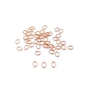 Oval rose gold stainless steel jump rings for DIY jewelry making and link connections