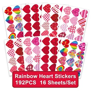 Valentine's Day Mother's Day Heart Envelope Seal Stickers Flower Pattern Glow In The Dark DIY Cupid Party Decoration Gift Labels Stickers