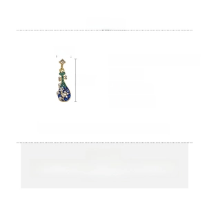Detailed size and material chart for Chinese lute pearl earrings with silver needles