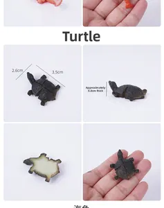 Figurine tortue miniature PVC 3,5x2,6cm pour paysage DIY et micro-décorations