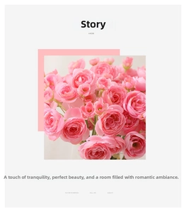 Detailed close-up of realistic pink artificial tea rose bouquet for home decoration