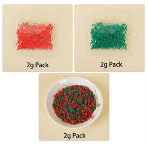 Miniature PVC chili and green onion rings in 2g packs for DIY food simulation