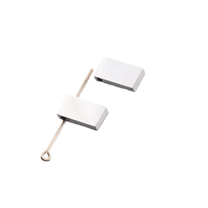 Polished stainless steel rectangular cube beads and golden pins for DIY jewelry making