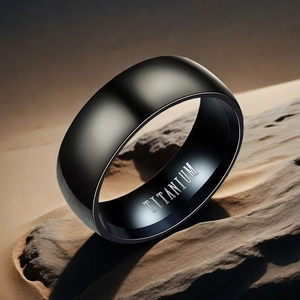 Minimalist Black Stainless Steel Ring For Men Women Matte Brushed Finish Titanium Engraved Fashion Jewelry Band Ring