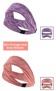 Detail of breathable VR mask featuring orange and grey lines and moisture-wicking fabric