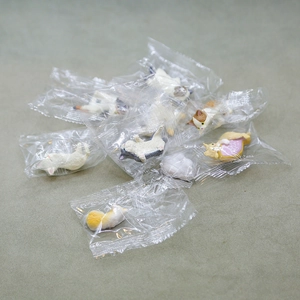 Colorful mini cat figurines for cup and desk decoration, multi-pack set in plastic bags
