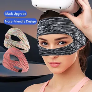 VR Sweat Mask Breathable Headband Elastic Fabric Quick Dry Face Cover For Virtual Reality Gaming Sports Washable Soft