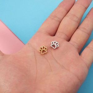 Pendentifs en forme de patte de chien dorés et argentés pour bijoux et bracelets DIY
