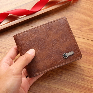 Portefeuille Bifold pour Hommes Cuir PU Business Décontracté Porte-Cartes Texture Litchi Petit Portefeuille Cadeau pour Hommes