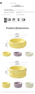 Size chart for cream ceramic donut bowls with dimensions for single and double-layer styles