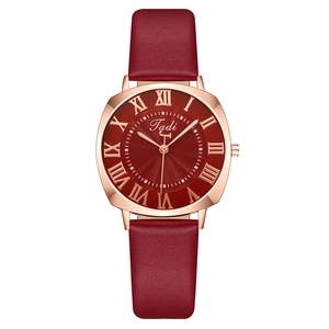 Montre Quartz Femme Élégante Bracelet Similicuir Chiffres Romains Analogique Mode Boîtier Or Rose