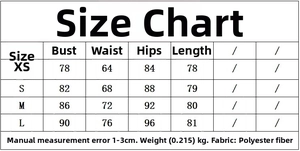 Size guide for pleated mini dress including bust, waist, hips, and length in centimeters