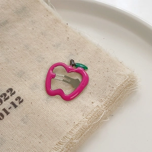 Süße Apfel Form Metall Haarspange ästhetische Haaraccessoires Seitenclip für Damen