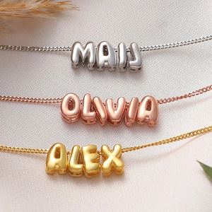 Collane con nome personalizzate in acciaio inossidabile argento, oro rosa e oro