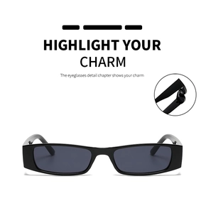 Detail view of the durable black rectangular sunglasses hinge and wide frame structure