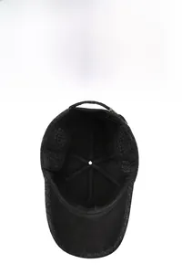 Detailed inner view of thermal baseball cap with plush lining and foldable ear flaps