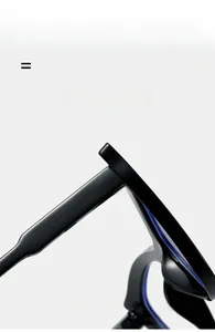 Macro view of lightweight super elastic black frame with blue light blocking lenses