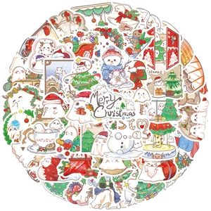 50 pieces of cartoon Christmas ghost stickers for DIY crafts and holiday party decoration