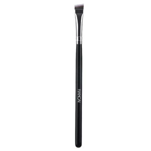 Pinceau à sourcils ultra-fin professionnel avec poils biseautés et manche en bois noir
