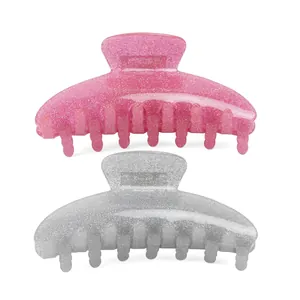 Large Hair Claw Clips Acrylic Glitter Shimmer Strong Hold Hairpin Shark Clip Fashion Hair Accessories For Women Girls